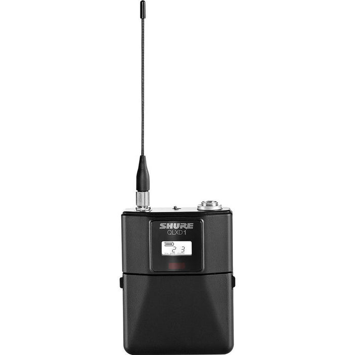 Shure QLXD1-H50 digital wireless bodypack transmitter for professional live sound, broadcast, and AV applications