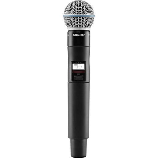 Shure QLXD2/B58A-V50 digital wireless handheld microphone transmitter with Beta 58A capsule for professional live vocals