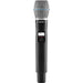 Shure QLXD2/B87A-V50 digital wireless handheld microphone transmitter with Beta 87A condenser capsule for live vocals