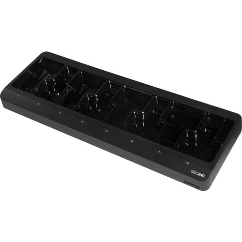 Shure SBC840-US networked eight-bay battery-only tray charger for compatible Shure rechargeable wireless batteries