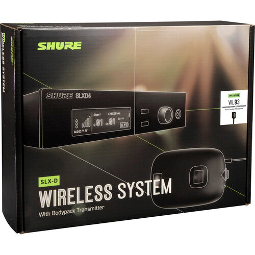 Shure SLXD14/93 Digital Wireless Lavalier Microphone System with WL93 Mic and H55 Band