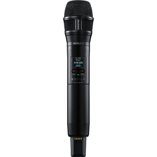 Shure SLXD2+ digital wireless handheld microphone transmitter with Beta 87A supercardioid condenser capsule.