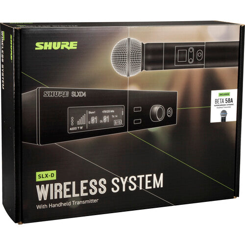 Shure SLXD24/B58 Digital Wireless Handheld Microphone System with Beta 58A Capsule – J52 Band