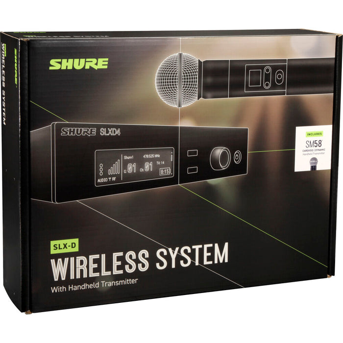 Shure SLXD24/SM58 Digital Wireless Handheld Microphone System with SM58 Capsule – H55 Band