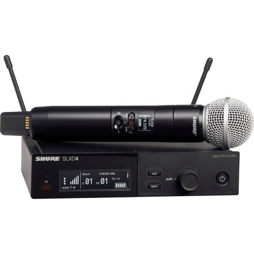 Shure SLXD24/SM58 wireless handheld microphone system with SM58 capsule – J52 frequency band
