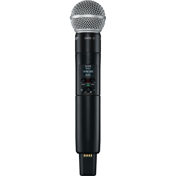 Shure SLXD24/SM58 wireless handheld microphone system with SM58 capsule – J52 frequency band