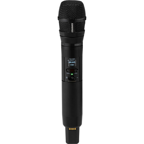 Shure SLXD24D+/N8C dual-channel digital wireless handheld microphone system with Nexadyne 8/C cardioid capsules.