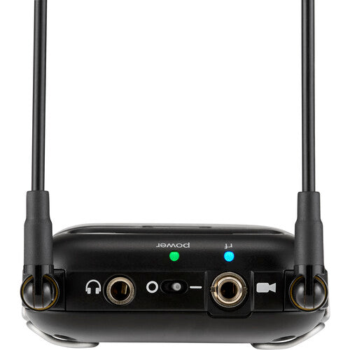 Shure SLXD5+ digital camera-mount wireless receiver for broadcast, filmmaking, and mobile production applications.