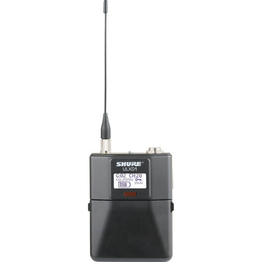 Shure ULXD1-G57 digital wireless bodypack transmitter with TA4M connector for lavalier and headset microphones in 470–608 MHz band