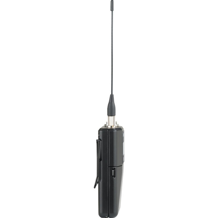 Shure ULXD1-V50 VHF digital wireless bodypack transmitter with TA4M connector for lavalier and headset microphones