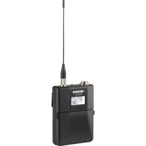 Shure ULXD1LEMO3-G57 digital wireless bodypack transmitter with 3-pin LEMO connector for professional microphones in 470–608 MHz band
