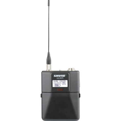 Shure ULXD1LEMO3-G57 digital wireless bodypack transmitter with 3-pin LEMO connector for professional microphones in 470–608 MHz band