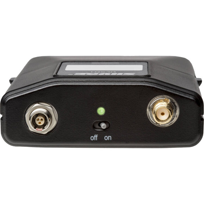 Shure ULXD1LEMO3-G57 digital wireless bodypack transmitter with 3-pin LEMO connector for professional microphones in 470–608 MHz band