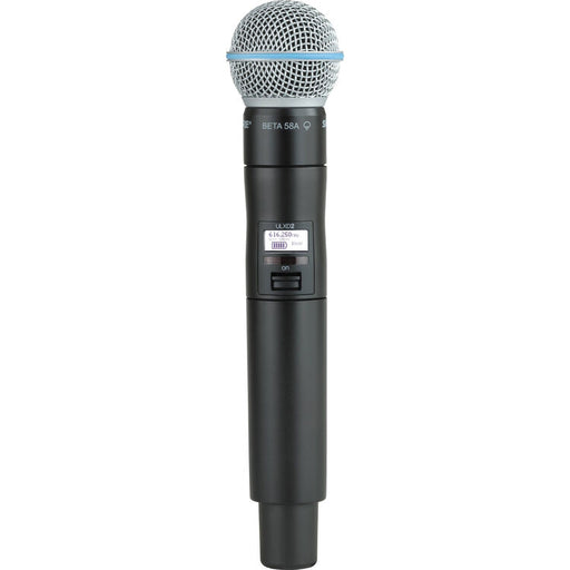 Shure ULXD2/B58-G57 digital handheld wireless microphone transmitter with Beta 58A capsule for professional vocal applications