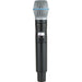 Shure ULXD2/B87A digital handheld wireless microphone transmitter with Beta 87A condenser capsule for professional vocal performance