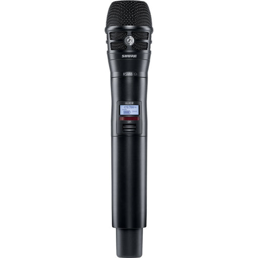 Shure ULXD2/K8B digital handheld wireless microphone with KSM8 dual-diaphragm dynamic capsule for professional vocal performance
