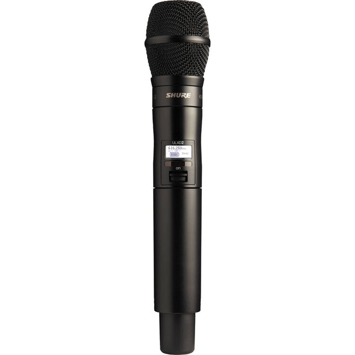 Shure ULXD2/KSM9 digital handheld wireless microphone with KSM9 dual-diaphragm condenser capsule for professional vocal performance