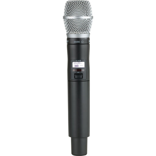 Shure ULXD2/SM86 VHF digital handheld wireless microphone with SM86 condenser capsule for professional vocal performance