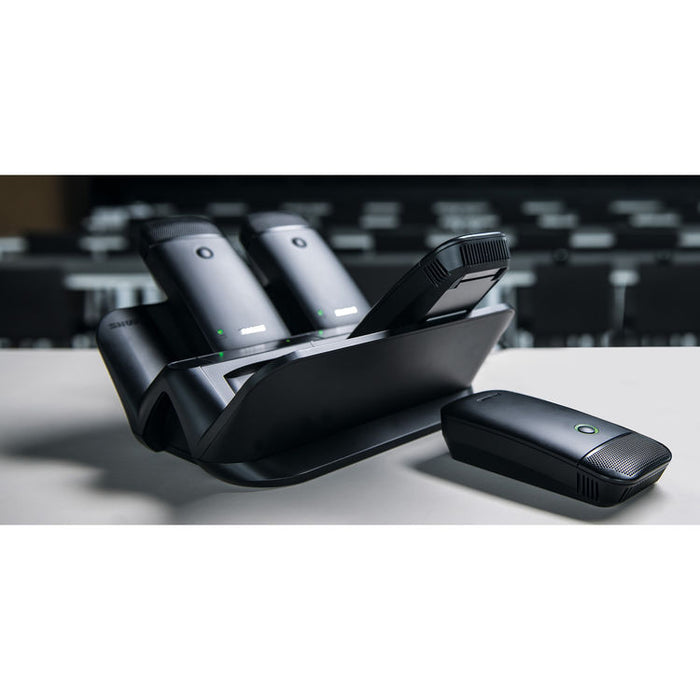Shure ULXD6/O-G50 digital wireless omnidirectional boundary microphone transmitter in black for conferencing and AV applications