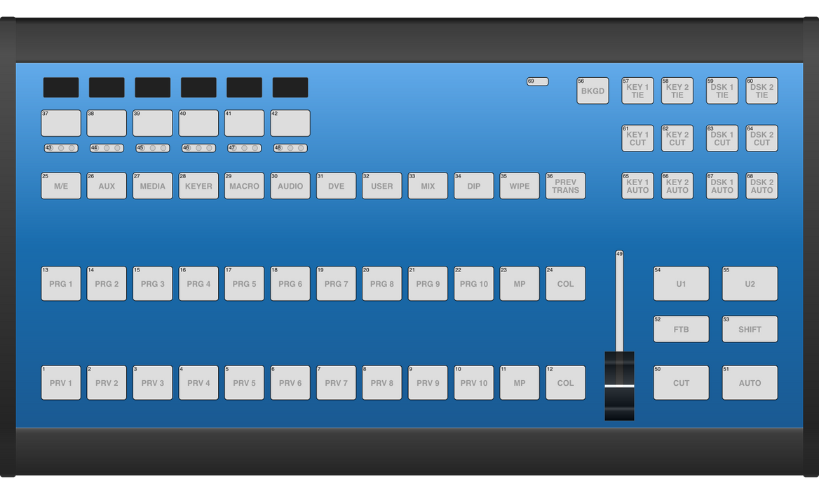 Skaarhoj AIR-FLY-4ATEM-V1B Live Production Controller with customizable interface and seamless ATEM switcher integration.