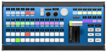 Skaarhoj AIR-FLY-PRO-V3B Broadcast Control Panel with customizable buttons and T-bar for professional video production.