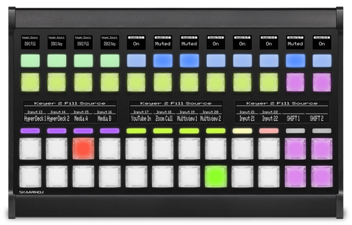 Skaarhoj MK48-V1B-BK Broadcast Controller with tactile buttons and custom control interface.