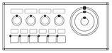 Skaarhoj PTZ-FLY-V1B remote camera controller for precise and smooth camera operation.