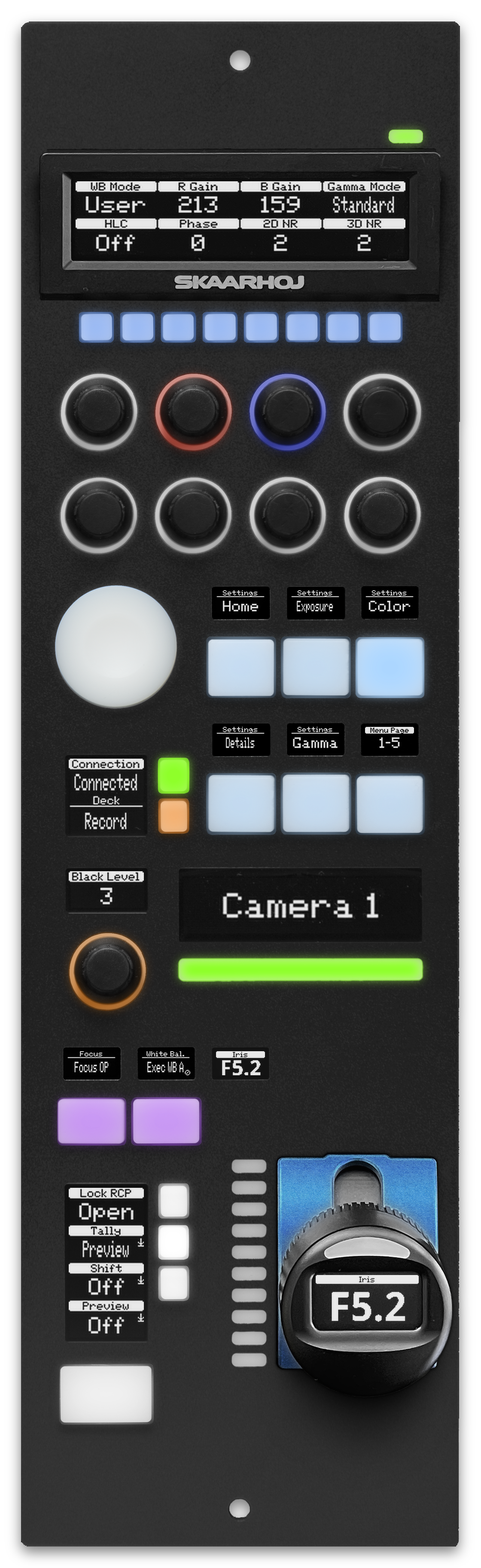 SKAARHOJ RCP-PRO-V2B-BK Advanced Broadcast Camera Control Panel — Aries ...