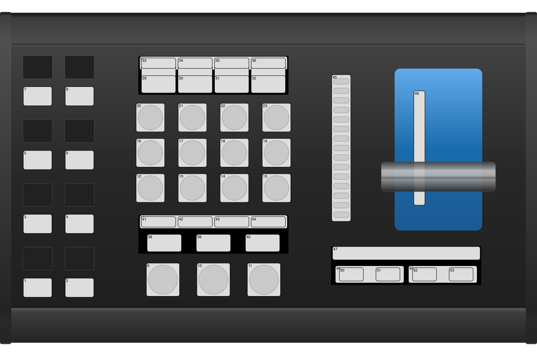 Skaarhoj T-BLOCK-R-V1B-BK Controller - Compact, durable, and versatile production controller for professional environments.