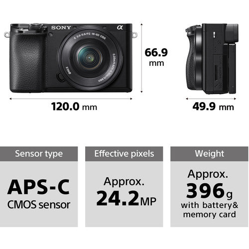 Sony a6100 mirrorless camera kit with 16-50mm and 55-210mm lenses ILCE-6100X/B APS-C camera bundle