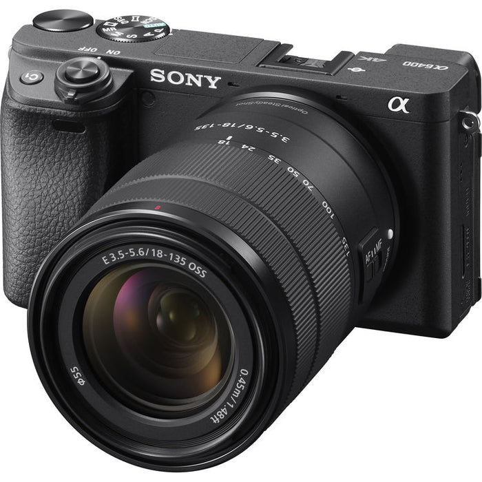 Sony a6400 mirrorless camera with 18-135mm lens ILCE-6400/B APS-C compact hybrid camera kit