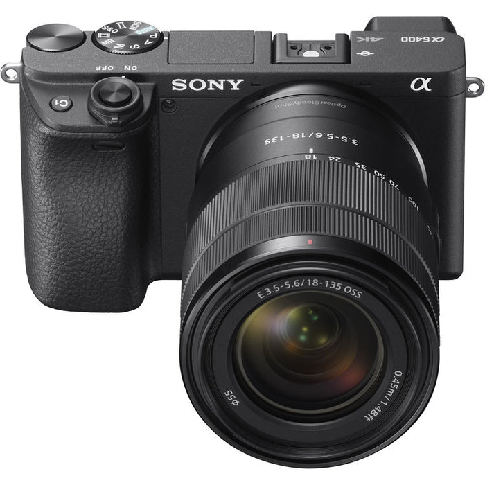 Sony a6400 mirrorless camera with 18-135mm lens ILCE-6400/B APS-C compact hybrid camera kit
