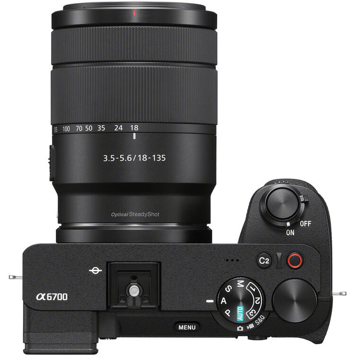 Sony a6700 mirrorless camera with 18-135mm lens ILCE-6700M-B APS-C hybrid camera kit