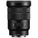 Sony E PZ 18-105mm F4 G OSS (SELP18105G) APS-C E-mount power-zoom lens, front three-quarter view