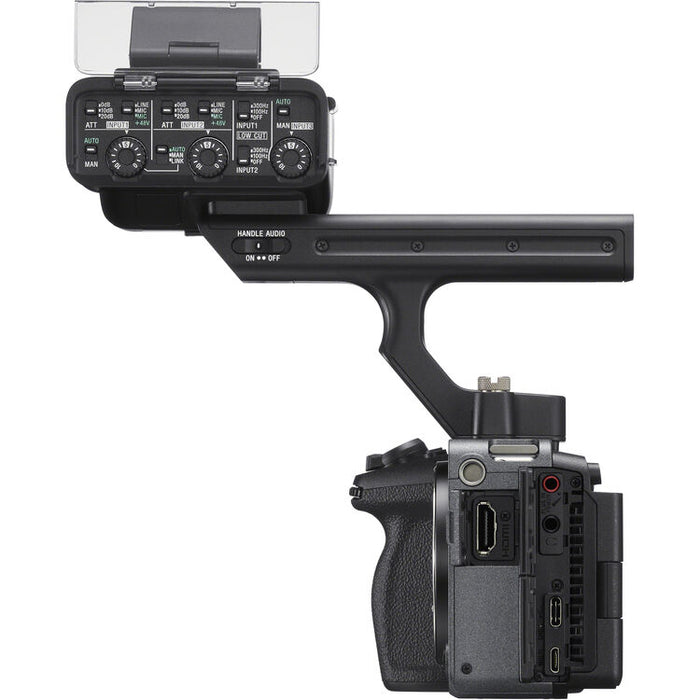 Sony FX3A full-frame cinema camera with 4K recording, compact body, and professional video features