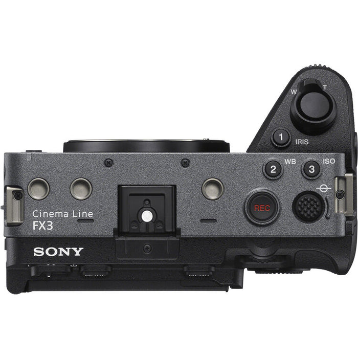 Sony FX3A full-frame cinema camera with 4K recording, compact body, and professional video features