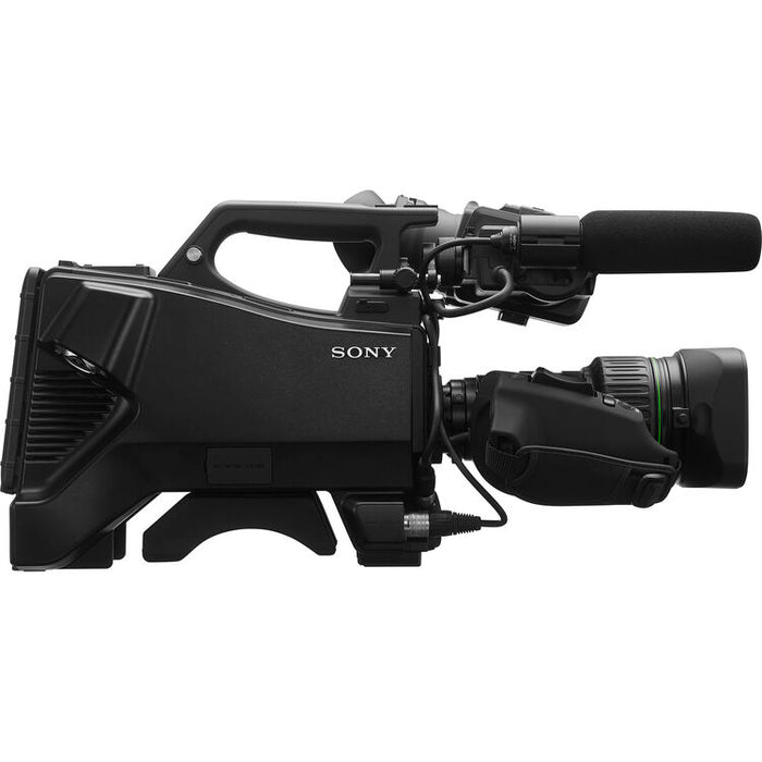 Sony HXC-FZ90 4K HDR studio camera with 2/3-inch CMOS sensor and Neutrik fiber connection for broadcast production