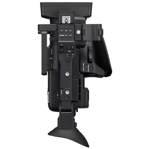Sony HXR-NX800 4K NXCAM camcorder with 1-inch CMOS sensor, 20x zoom lens, and AI autofocus for professional video