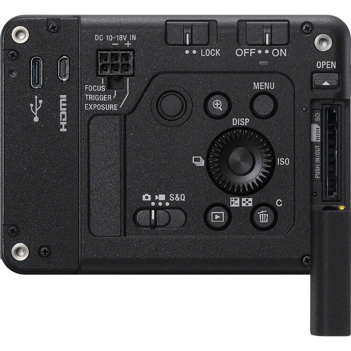 Sony ILX-LR1 industrial camera with full-frame sensor and E-mount lens designed for remote operation and integration