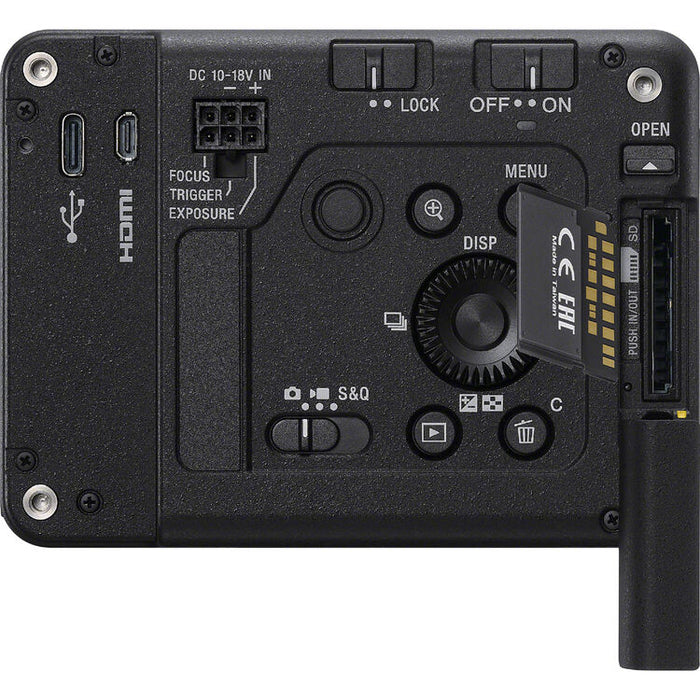 Sony ILX-LR1 industrial camera with full-frame sensor and E-mount lens designed for remote operation and integration