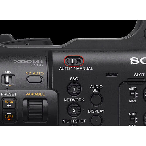Sony PXW-Z200 4K XDCAM camcorder with 1-inch CMOS sensor, professional zoom lens, and broadcast connectivity