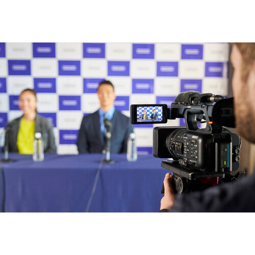 Sony PXW-Z200 4K XDCAM camcorder with 1-inch CMOS sensor, professional zoom lens, and broadcast connectivity