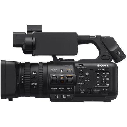 Sony PXW-Z200 4K XDCAM camcorder with 1-inch CMOS sensor, professional zoom lens, and broadcast connectivity