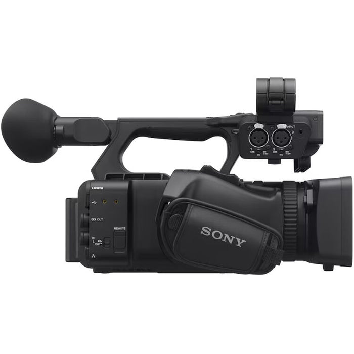 Sony PXW-Z200 4K XDCAM camcorder with 1-inch CMOS sensor, professional zoom lens, and broadcast connectivity
