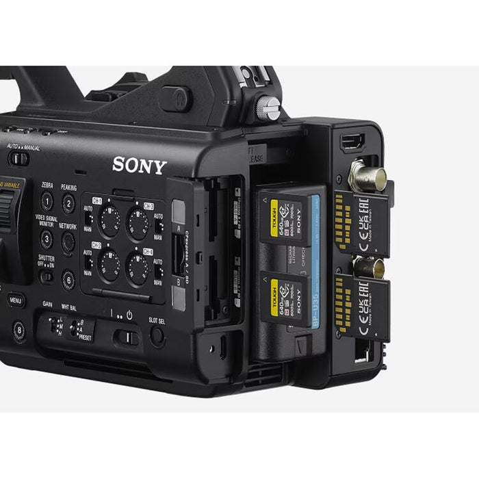 Sony PXW-Z300 XDCAM camcorder with 3-CMOS sensors, professional zoom lens, and broadcast connectivity