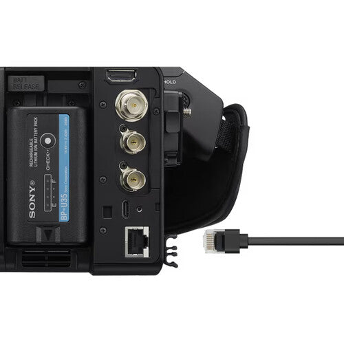 Sony PXW-Z300 XDCAM camcorder with 3-CMOS sensors, professional zoom lens, and broadcast connectivity