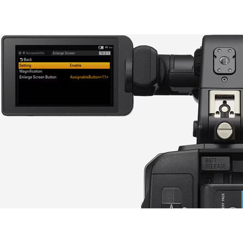 Sony PXW-Z300 XDCAM camcorder with 3-CMOS sensors, professional zoom lens, and broadcast connectivity