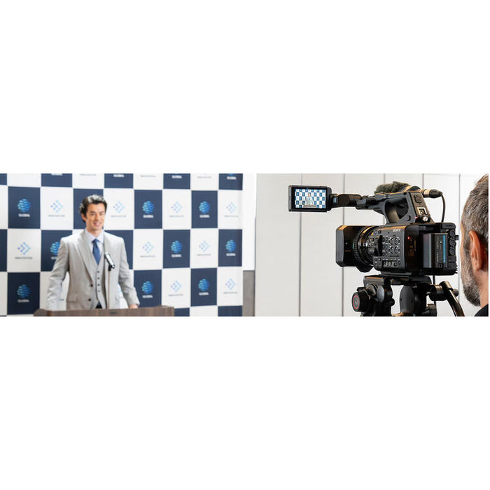 Sony PXW-Z300 XDCAM camcorder with 3-CMOS sensors, professional zoom lens, and broadcast connectivity