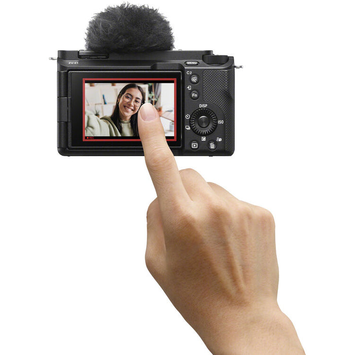 Sony ZV-E1 mirrorless camera with 28-60mm lens black ILC-ZVE1L-B full-frame vlog video camera
