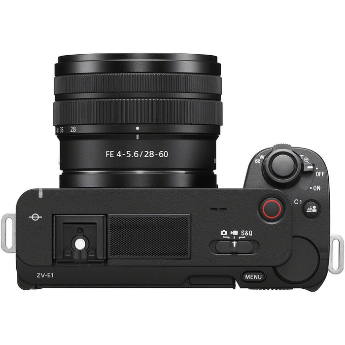 Sony ZV-E1 mirrorless camera with 28-60mm lens black ILC-ZVE1L-B full-frame vlog video camera